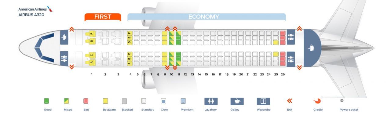 aircraft a320 seat map