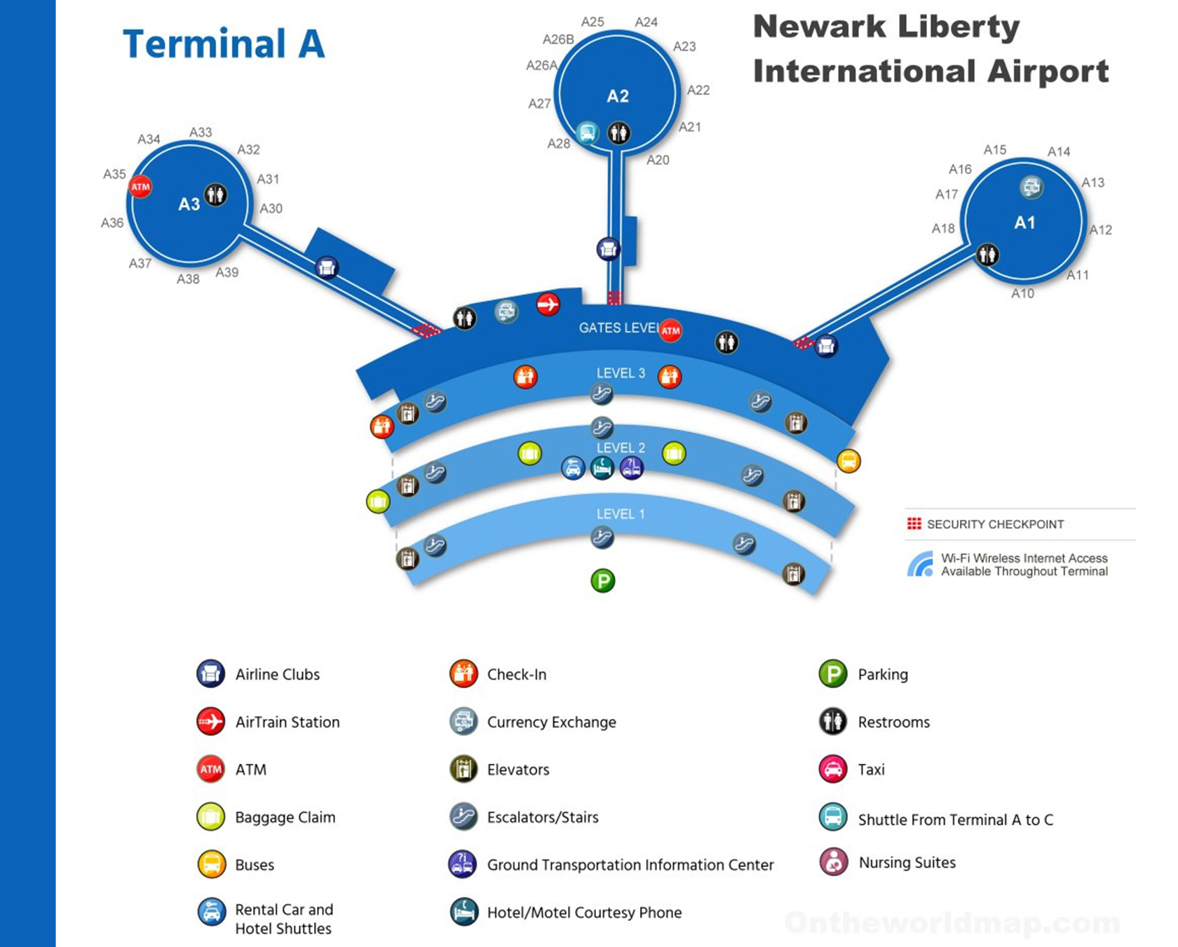 airport newark map