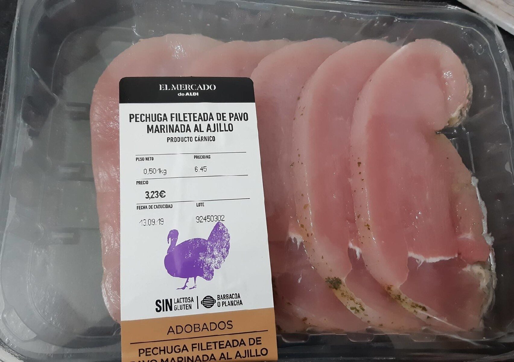 aldi pechuga de pavo