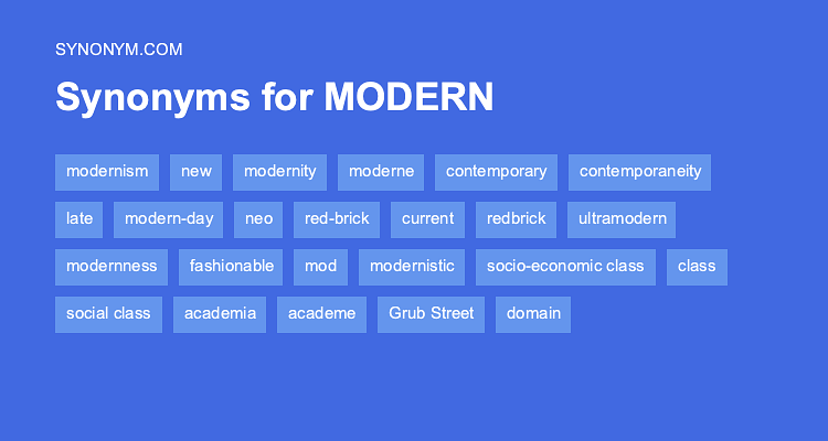 another word for modern