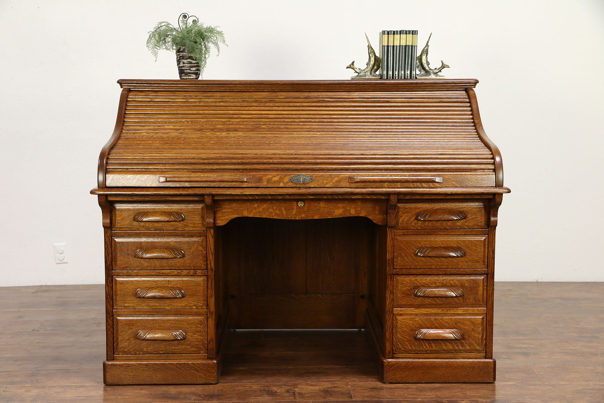 antique roll top desk oak