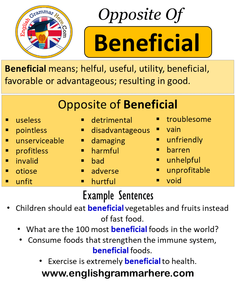 antonym to beneficial