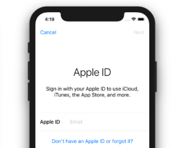 apple login id