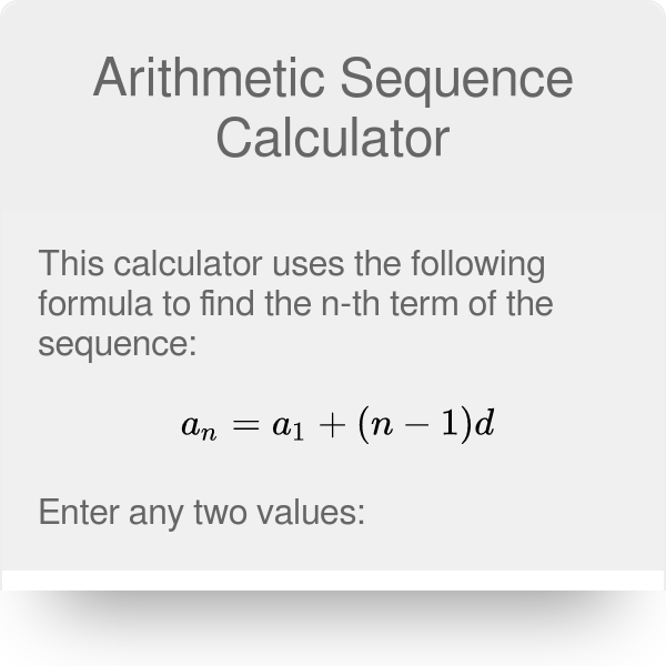 arithmetic sequence calculator