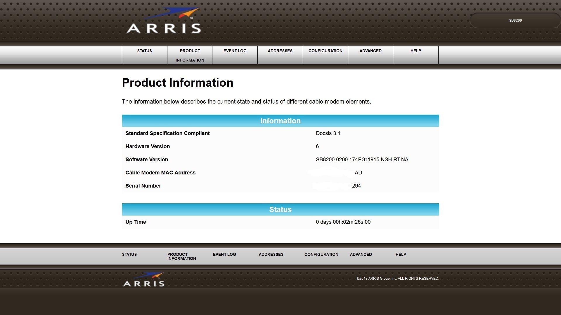 arris router update