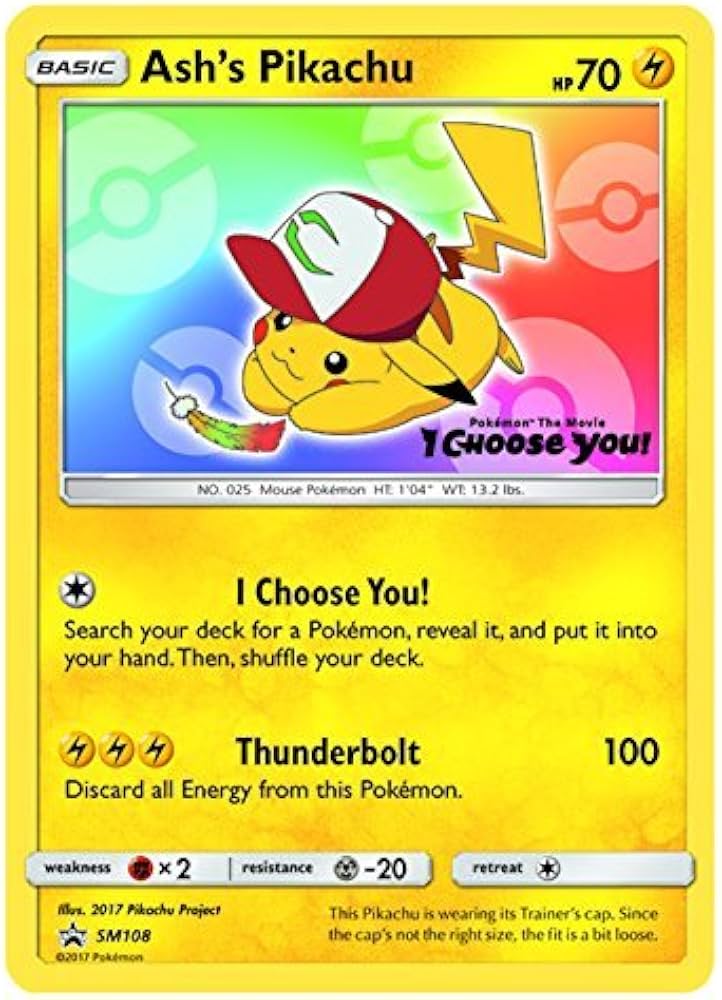 ashs pikachu card