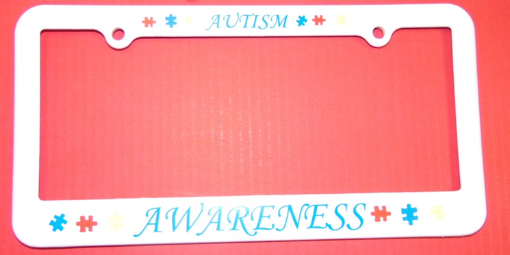 autism license plate frame