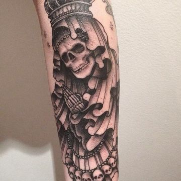 santa muerte tatuajes en el brazo