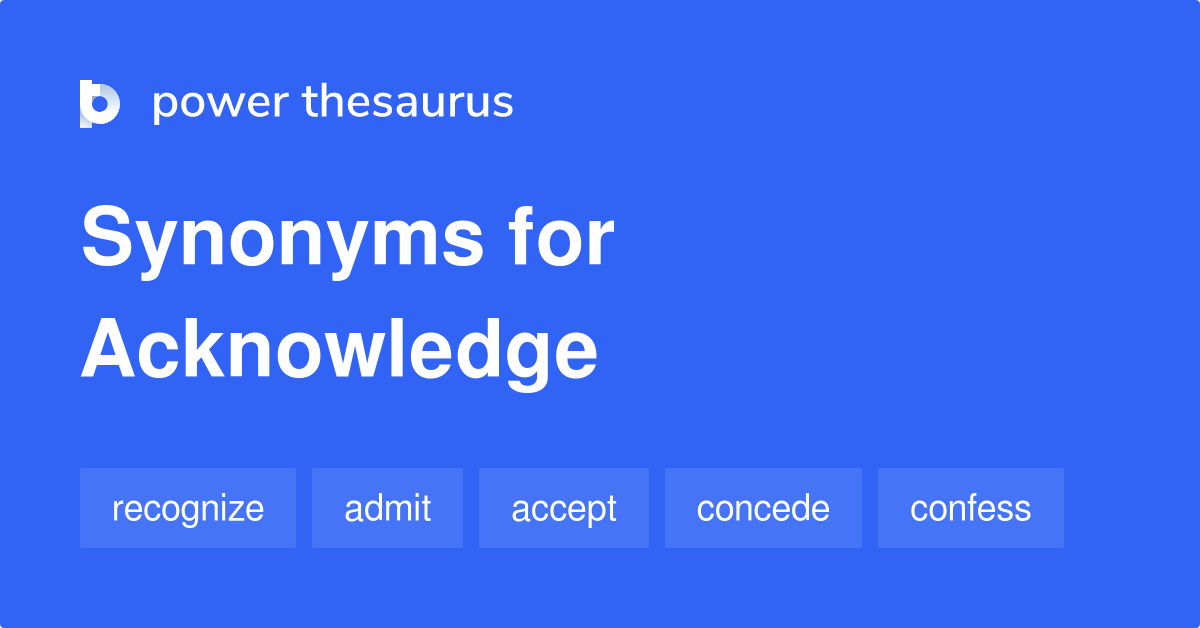 acknowledge thesaurus
