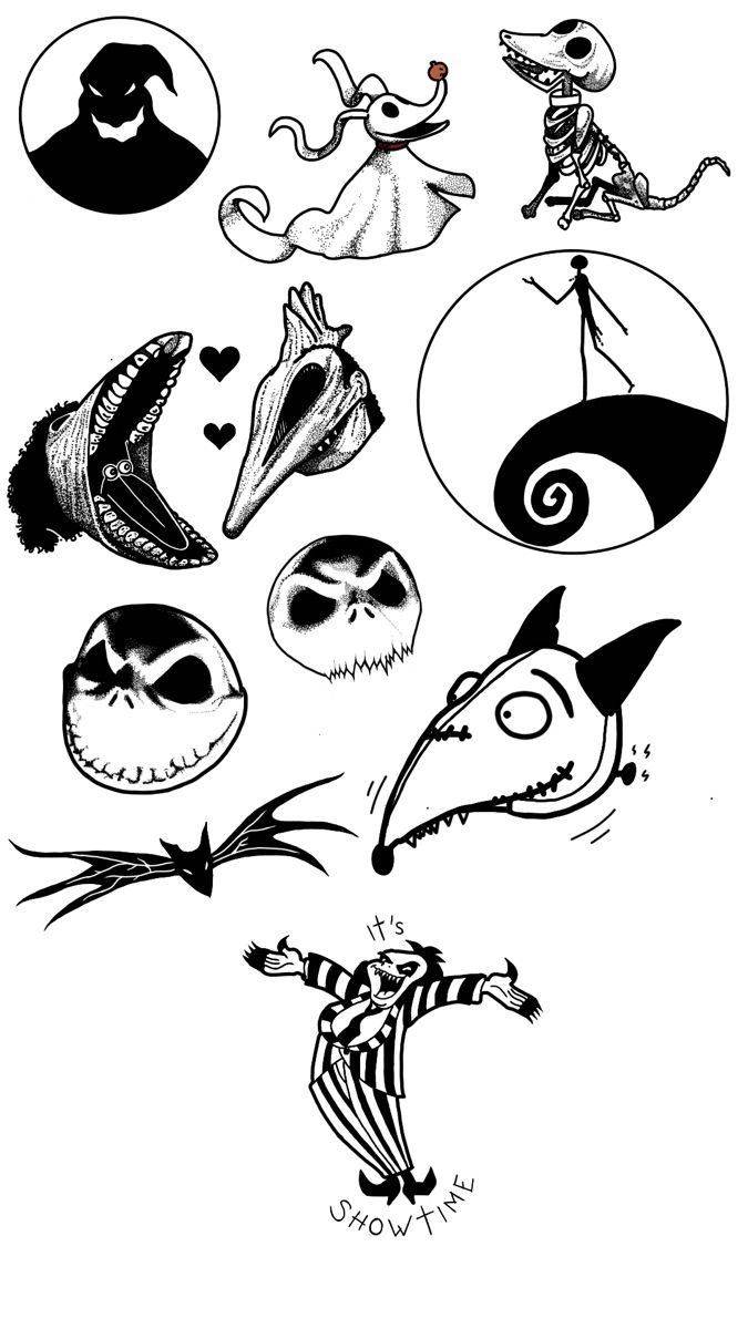 tim burton tattoo designs