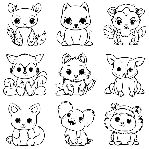 cute animals for coloring