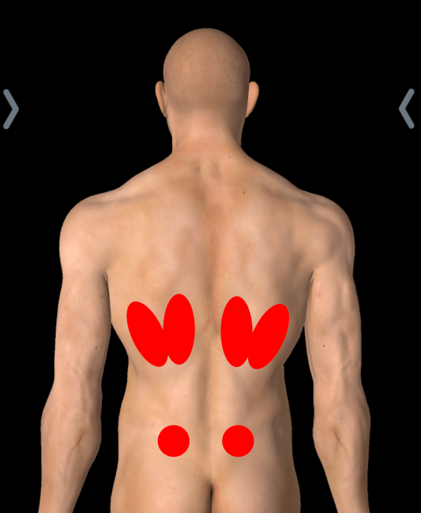 pain in right side of back under ribs