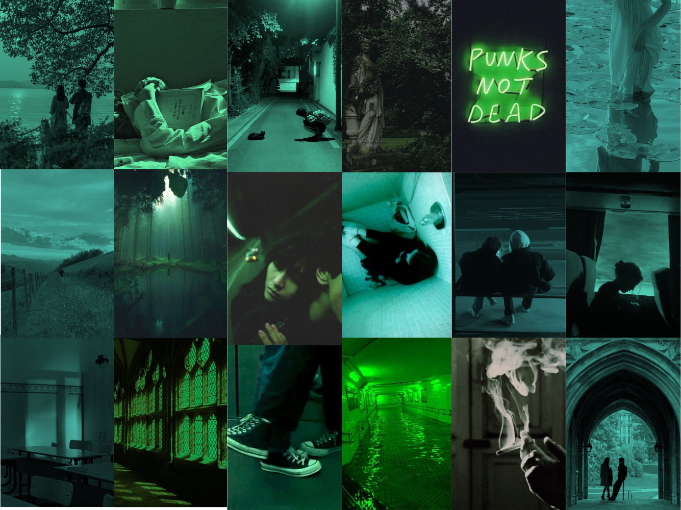 dark green aesthetic