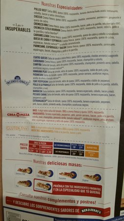 dominos pizza buffet carta