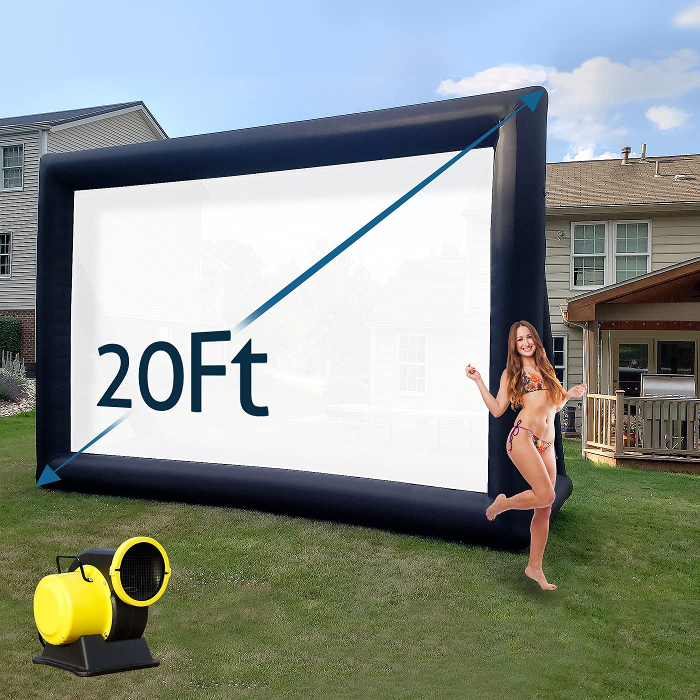 blow up projector screens