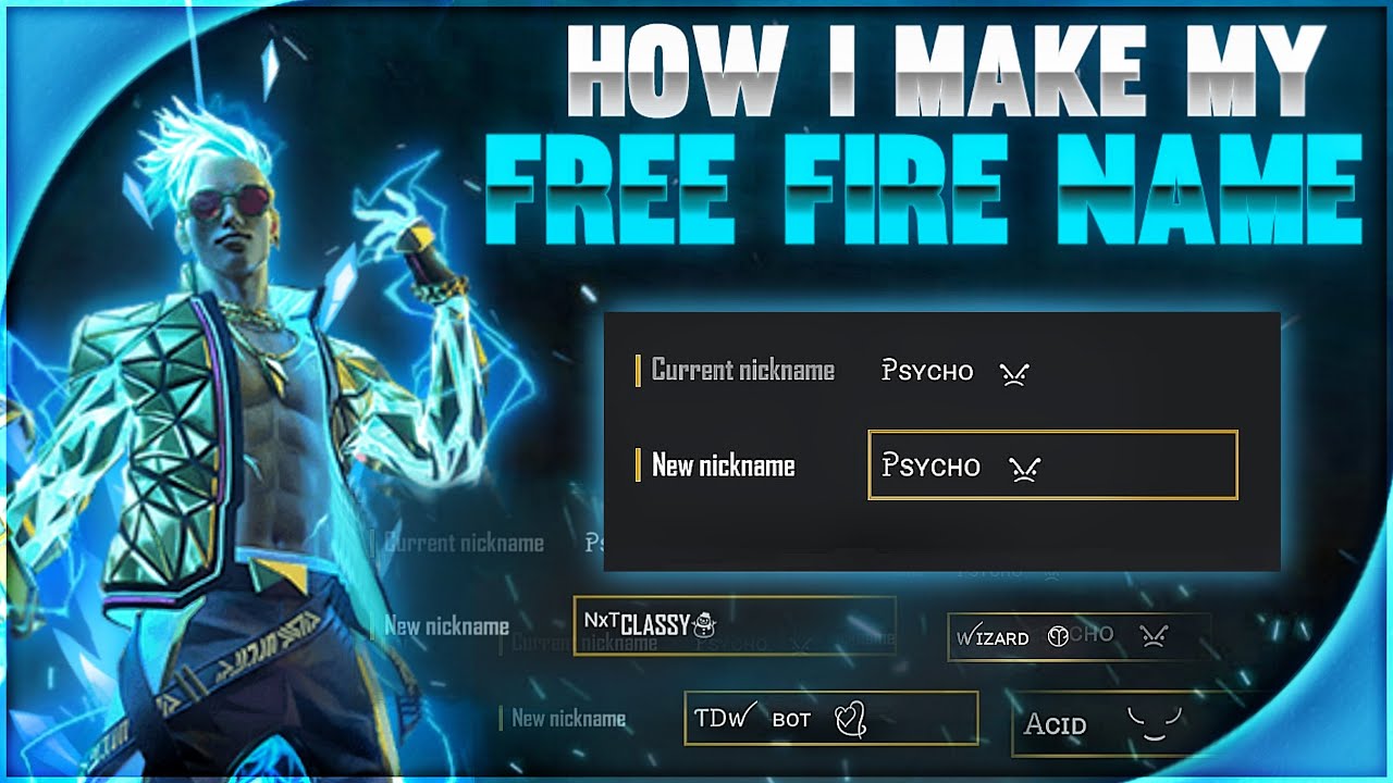 free fire name symbol