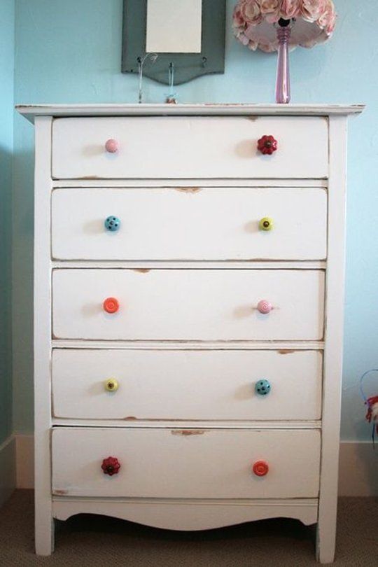 colorful dresser knobs