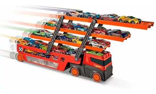 camión hot wheels remolque