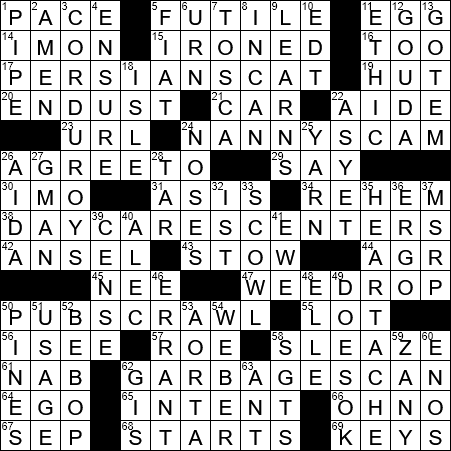 recognition crossword clue