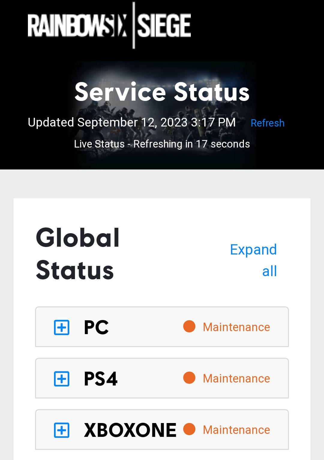 r6s server status