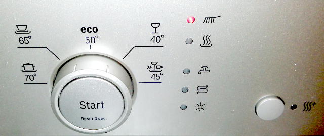 bosch dishwasher flashing tap light