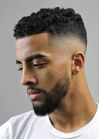 curly top mid fade