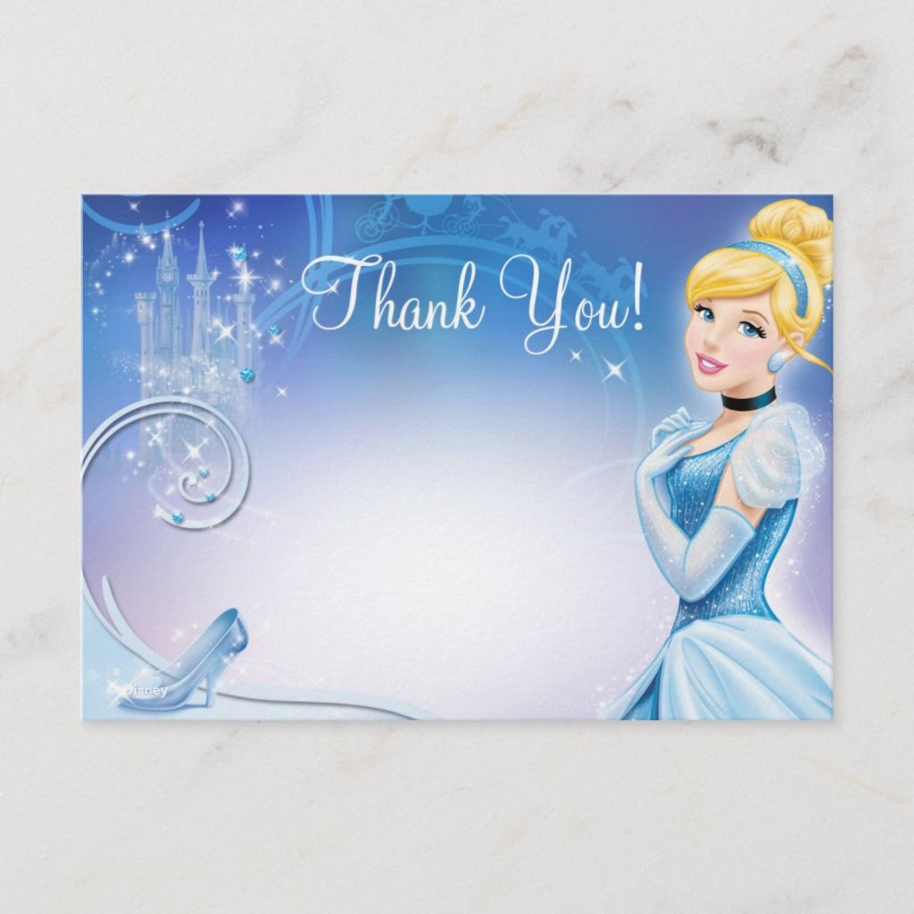 cinderella thank you cards