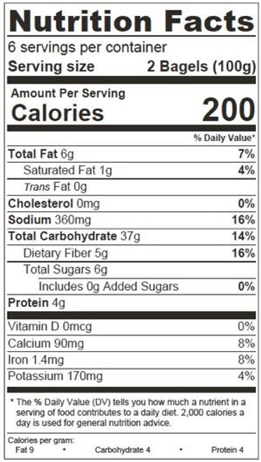 bagel thins nutrition facts