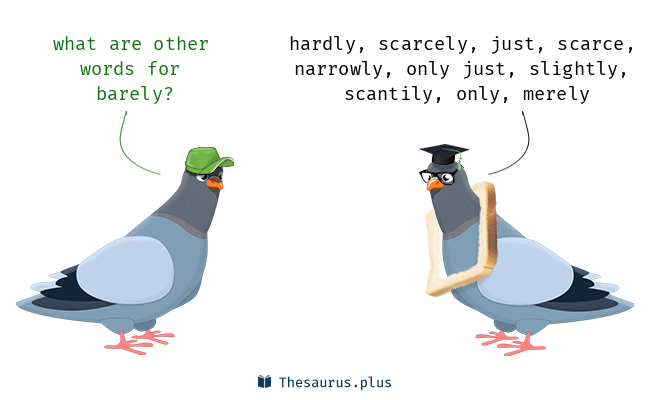 barely thesaurus