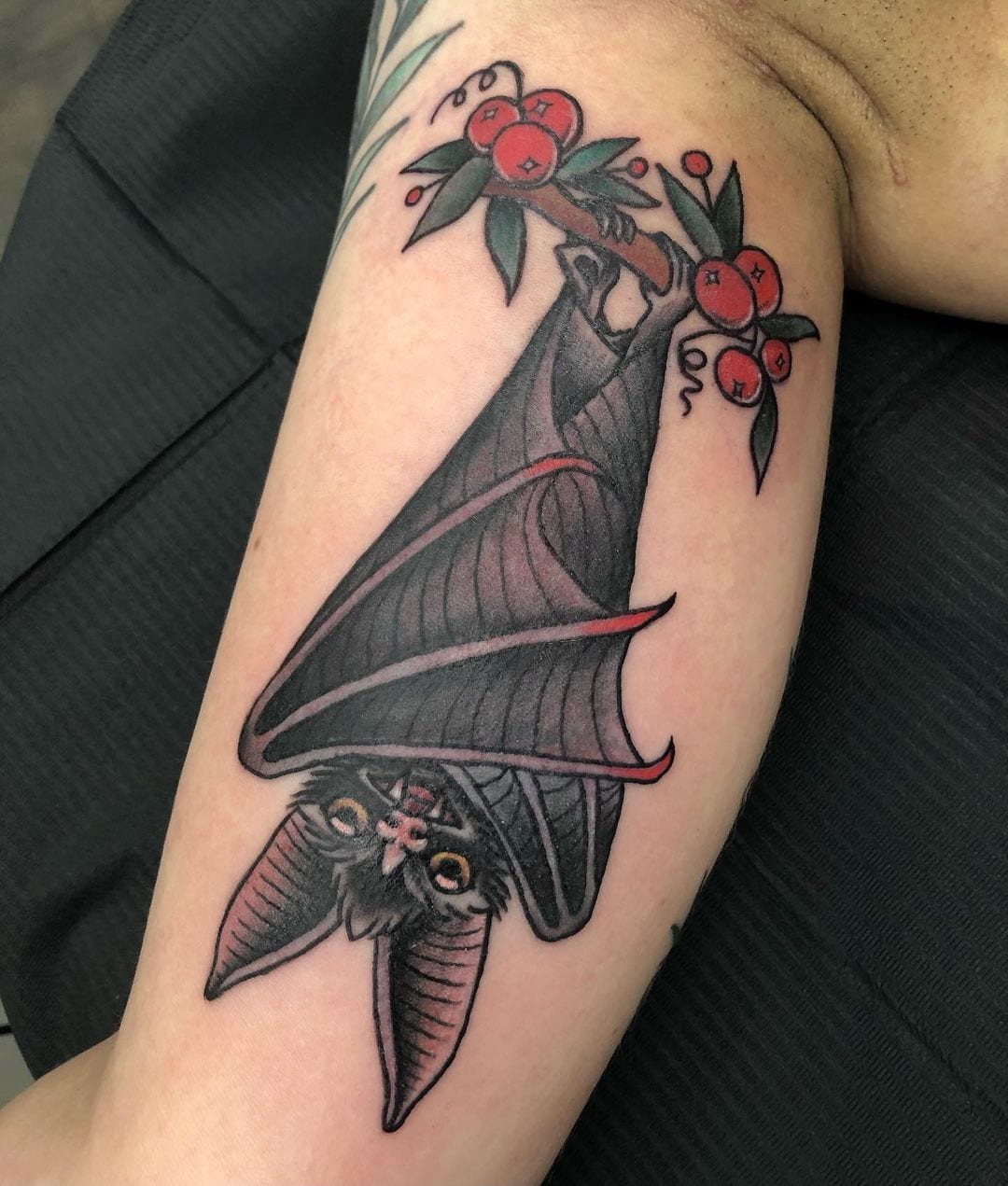 bat tattoo traditional