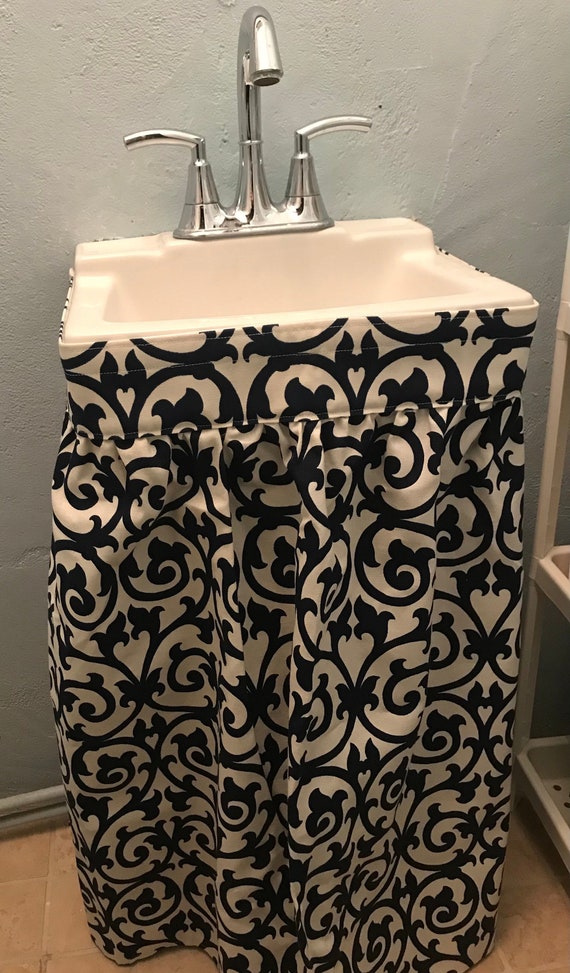 bathroom sink skirt