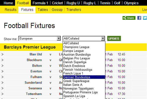 bbc football epl fixtures