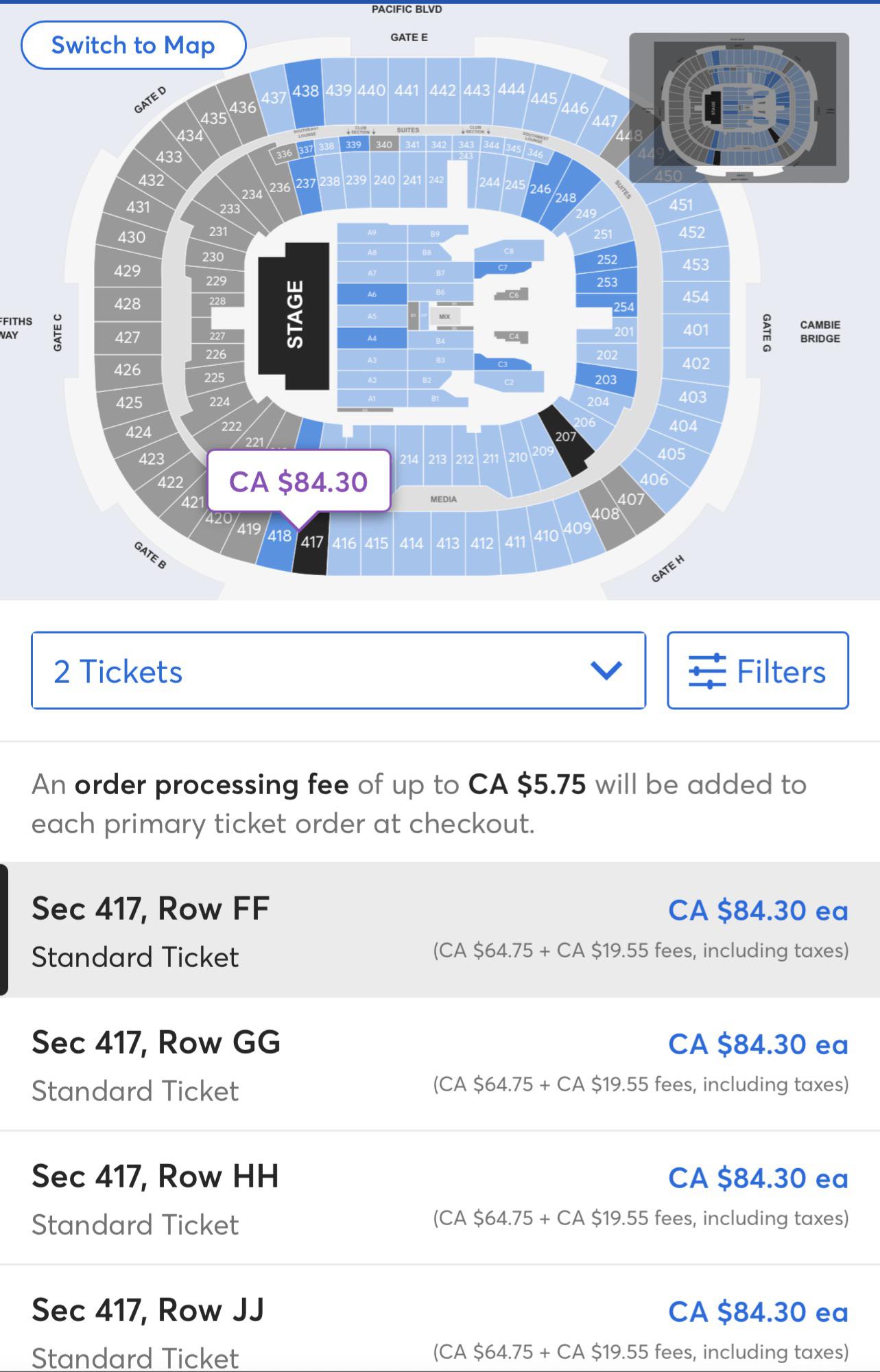 bc place stadium concert seating chart