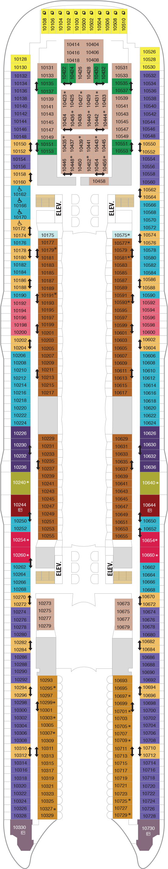 oasis of the seas stateroom map