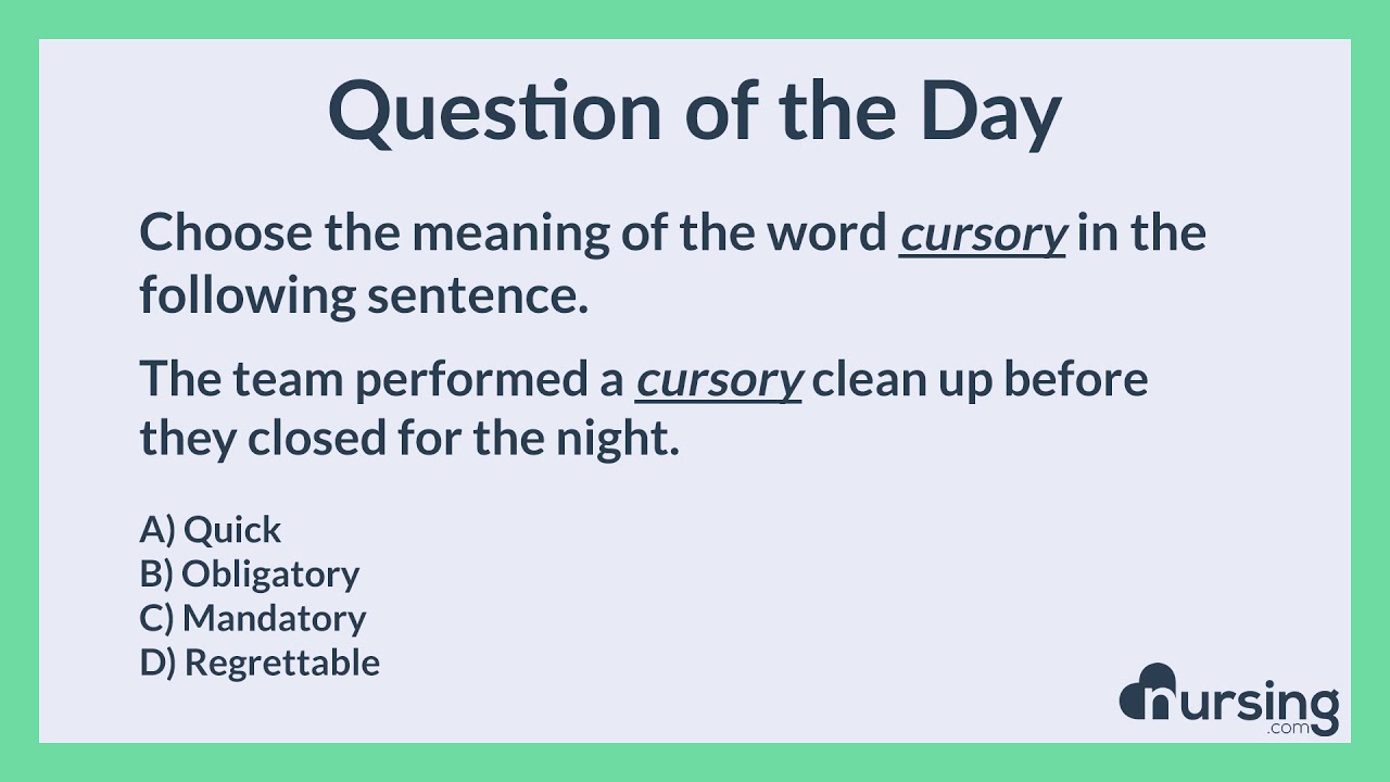 use cursory in a sentence