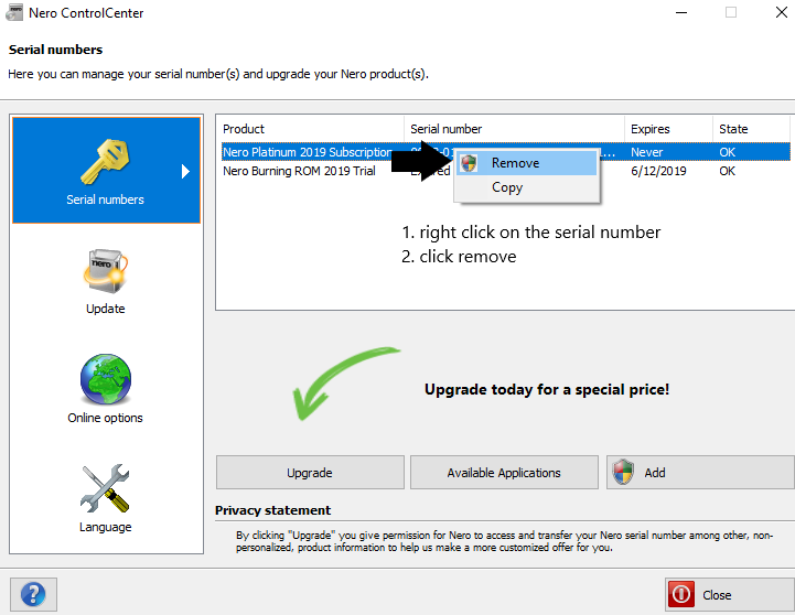nero 2019 serial key