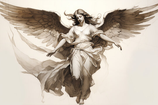 beautiful angel drawing