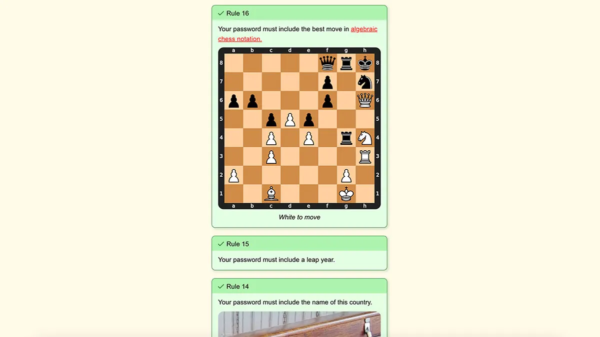 best chess move password game