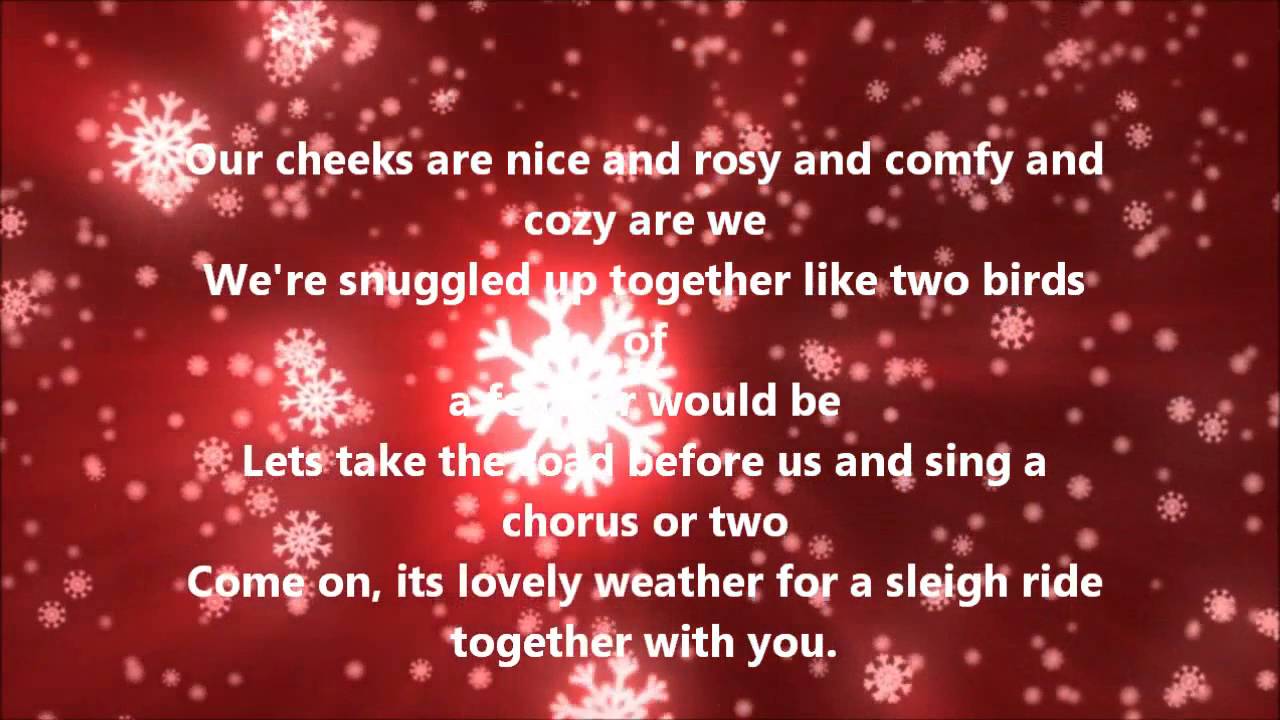 lyrics lovely weather for a sleigh ride together