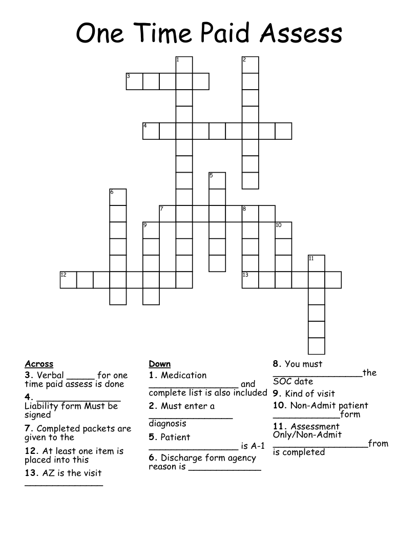 paid employee or task crossword