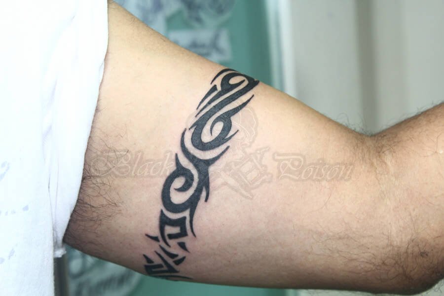 bicep band tattoo