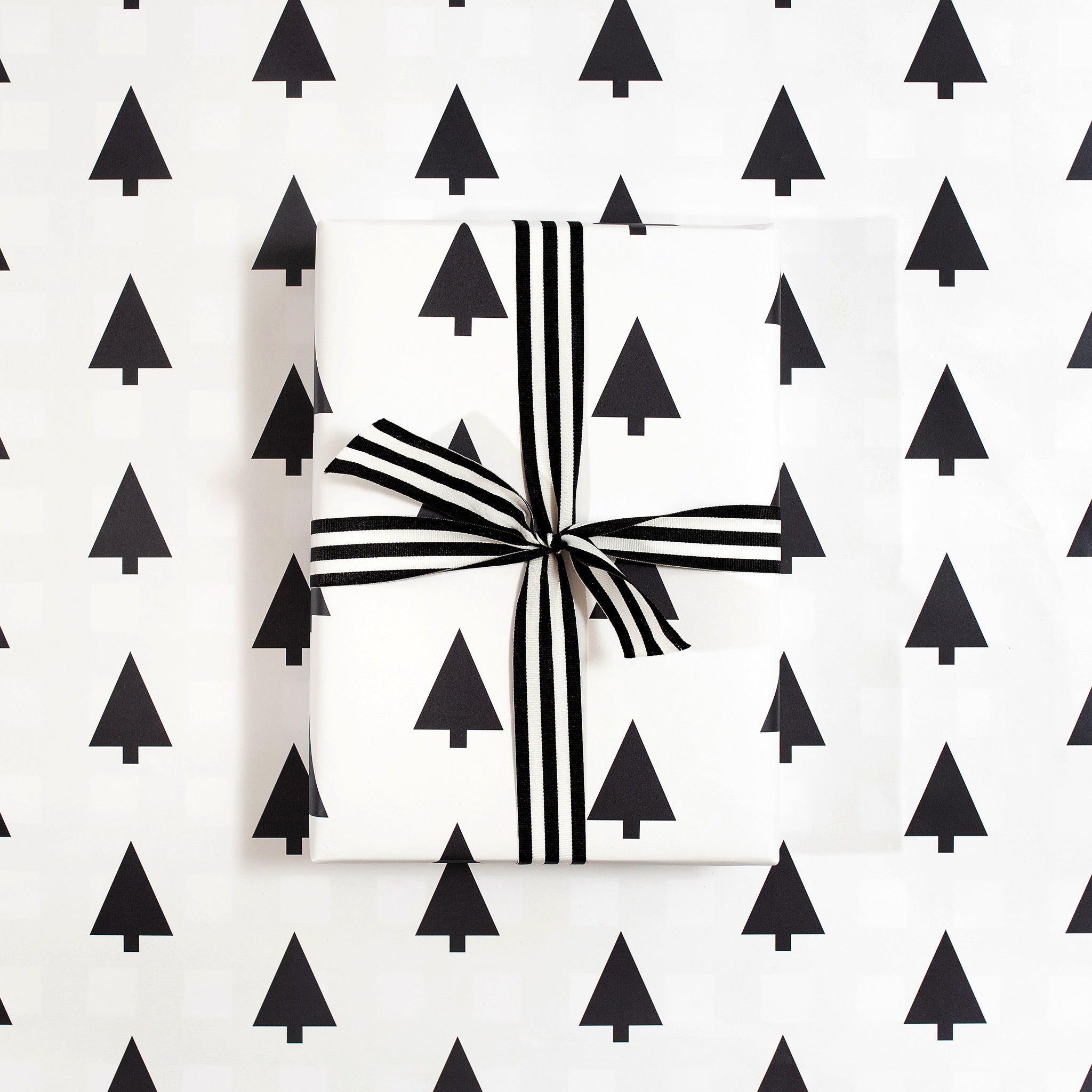 black and white christmas wrapping paper