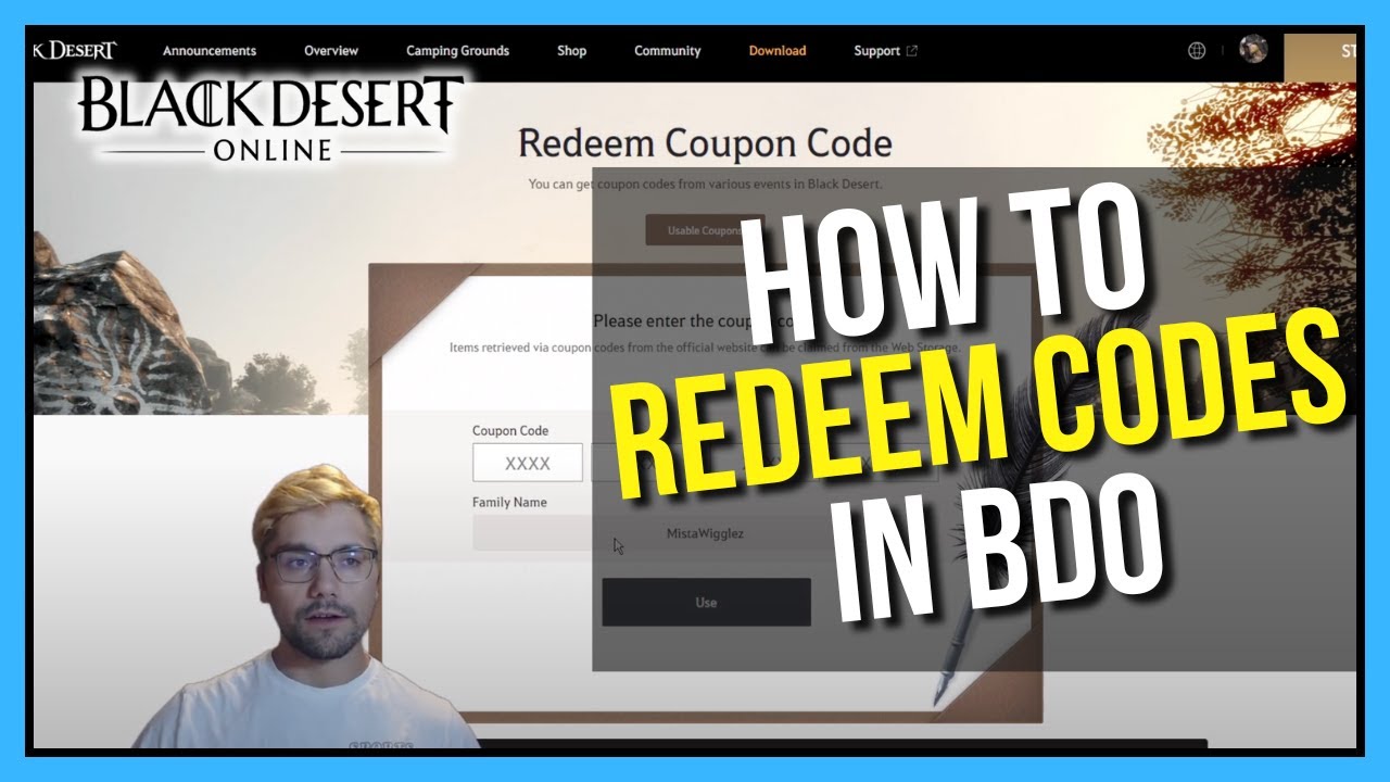 black desert online redeem code