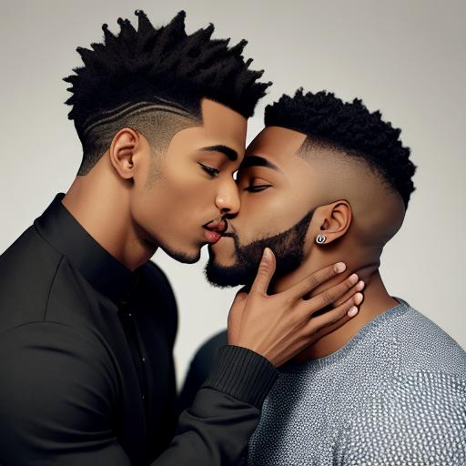 black men kissing