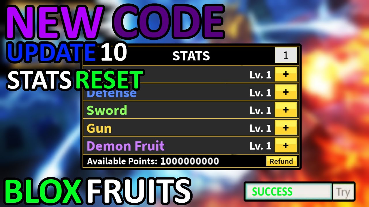 blox fruit stat reset code