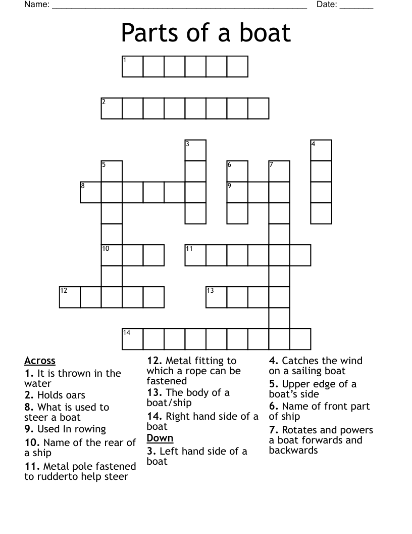 boat crossword