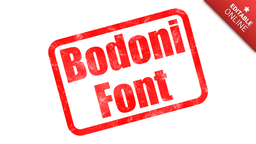 bodoni font generator