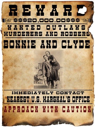 bonnie and clyde wanted poster