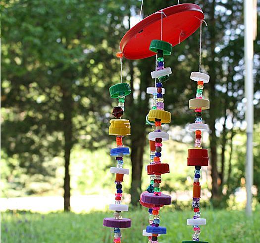 bottle cap wind chime