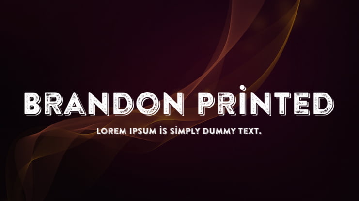 brandon printed one shadow font free download